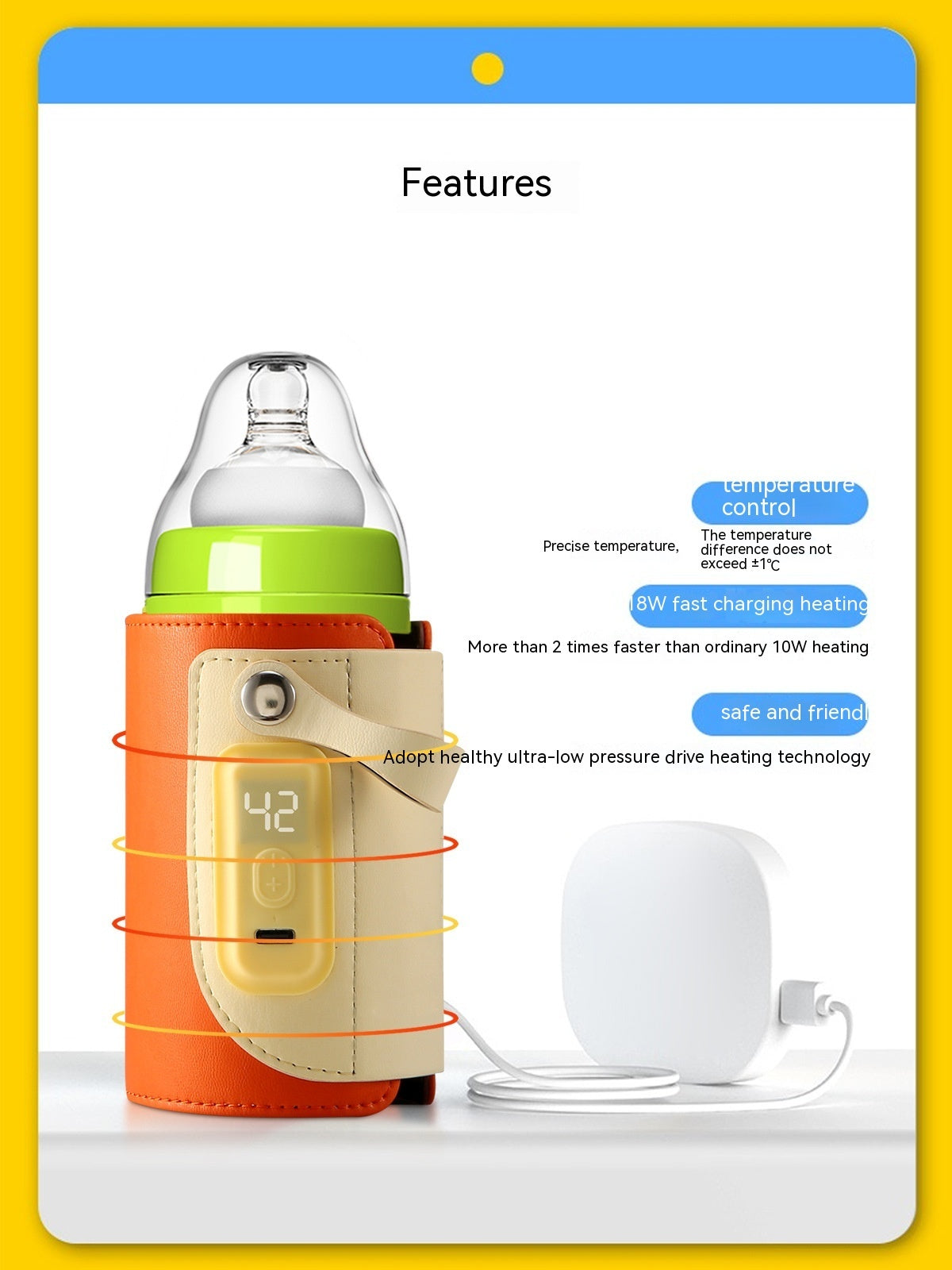 Constant Temperature Baby Heating Insulating Milk Bottle Night Out Portable Heat-holding Bottle Cover