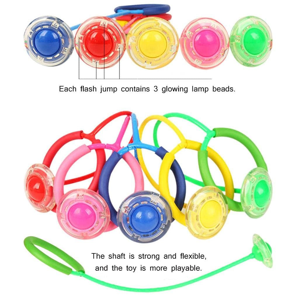 Flashing LED Flash Jumping Ring Dancing Ball Glowing Fitness kids Training Outdoor  Sports